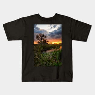 Florida Wetland at Sunset Kids T-Shirt